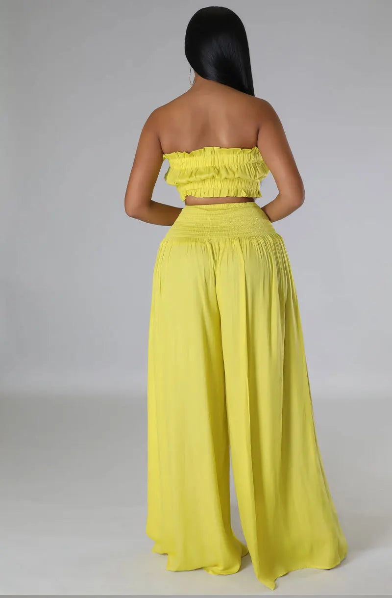 Chic Two Piece Set for Women - Stylish Pants and Top Outfit for Night Clubs and Casual Wear